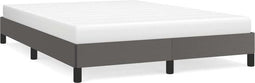 vidaXL Bedframe - Kunstleer - Grijs - 140x190 cm