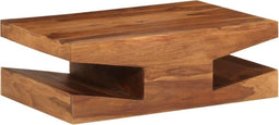 vidaXL - Salontafel - 90x60x30 - cm - massief - sheeshamhout