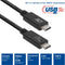 ACT AC7451 - USB-C Kabel - USB4 40Gbps C Male - C Male 0,8 meter Zwart