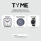 Tyme Wandklok - 40 cm - Modern - Stil Uurwerk - Grijs Wit