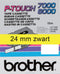 Labeltape Brother P-touch TX-651 24mm zwart op geel - 10 stuks