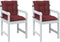 vidaXL - Stoelkussens - 2 - st - lage - rug - 100x50x7 - cm - stof - gemêleerd - wijnrood