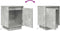 vidaXL - Nachtkastje - met - LED-verlichting - 38x34x50 - cm - betongrijs