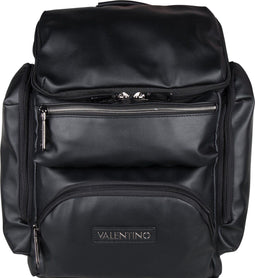 Valentino Sky Rugzak - PU-leer - Rits in Gunmetal - Zwart