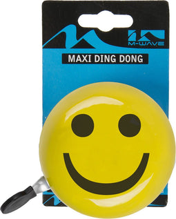 M-Wave Fietsbel - Ding-Dong - ø80mm - Smiley - Geel