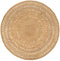 vidaXL - Tapijt - rond - 180 - cm - gevlochten - jute