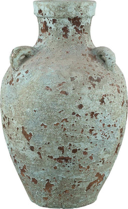 PTMD Wally Bloempot - 32 x 32 x 50 cm - Keramiek - Messing en wit