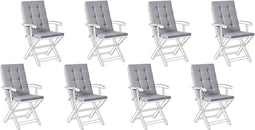 MAUI PREMIUM - Tuinkussen set 8 stuks - Lichtgrijs - Polyester