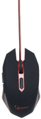 Gembird MUSG-001 - Gaming Muis - 2400 DPI 6-knops - Zwart/Rood