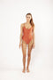 Barts Isla V-Neck One Piece - Badpak met glimmend effect - Rood - Maat 42