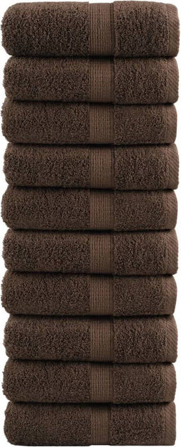 vidaXL - Gastendoekjes - SOLUND - 10 - st - 600 - g/m² - 30x50 - cm - bruin