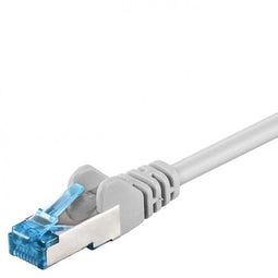 LAN Kabel CAT 6a - Dubbel afgeschermd - 25cm - Grijs