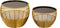 SVJ Salontafel Rond - 49x49x37 cm - Metaal - Blauw/Goud - Set van 2