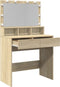 vidaXL - Kaptafel - met - LED - 80x41x134,5 - cm - sonoma - eikenkleurig