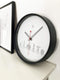 nXt - Stille Wandklok - 30 cm - Plastic - Zwart/Wit - 'Worldtour'