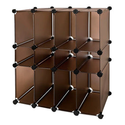 SoBuy FSS14 - Vakkenkast - 12 Vakken - 95 x 76 x 38 cm - Grijs
