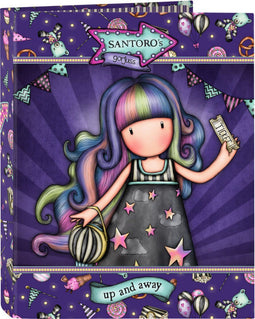 Ringmap Gorjuss Up and away Paars A4 (26.5 x 33 x 4 cm)