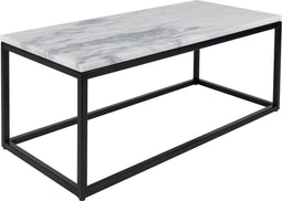 Zuiver Marble Power Salontafel 90x 40 cm Marmer Wit/ Zwart