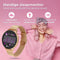 Nuvance - Smartwatch - Dames - 42mm - Bluetooth - Stappenteller - Hartslagmeter - GPS - Waterdicht - Roségoud