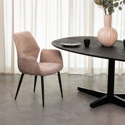 LABEL51 Morris Eetkamerstoel - Bruin - Elite - Stoel - Normale eetkamerstoel