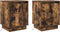 vidaXL - Nachtkastjes - met - LED-lampjes - 2 - stuks - Gerookt - Eiken - 39x34,5x50 - cm