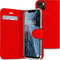 Accezz Hoesje Geschikt voor iPhone 13 Mini Hoesje Met Pasjeshouder - Accezz Wallet Softcase Bookcase - Rood