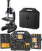 National geographic Microscoop met koffer 33 cm staal zwart 24-delig