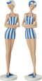 J-Line figuur Vrouw Staand - polyresin - blauw - 2 stuks