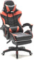 Gamestoel met voetsteun Cyclone tieners - bureaustoel - racing gaming stoel - rood zwart