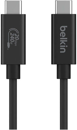 Belkin INZ004BT2MBK - USB-C naar USB-C kabel - 240 W opladen 20 Gbit/s gegevensoverdracht - Zwart