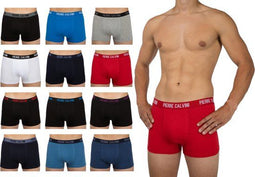 Pierre Calvini - Boxershort Heren - Heren Ondergoed - 12 Stuks - Maat L - Classic Kleuren -