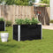 vidaXL - Plantenbak - 100x50 - cm - massief - grenenhout - zwart