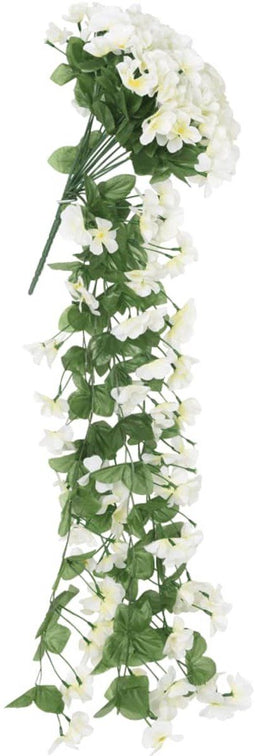 vidaXL Kunstbloemslingers 3 st 85 cm wit