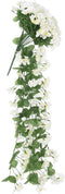 vidaXL Kunstbloemslingers 3 st 85 cm wit