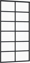 vidaXL - Schuifdeur - met - beslag - 102x205 - cm - aluminium - en - ESG-glas