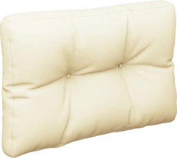 vidaXL - Palletkussen - 60x40x12 - cm - stof - crèmekleurig