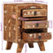 vidaXL - Nachtkastje - 2 - st - 37x32x50 - cm - massief - gerecycled - hout