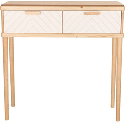 Versa ORPIERRE - Console - 30 x 78 x 80,5 cm - Wit Bruin