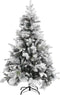 vidaXL - Kerstboom - met - dennenappels - en - sneeuw - 150 - cm - PVC - en - PE