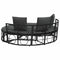 vidaXL - Loungebed - voor - buiten - zonder - luifel - poly - rattan - zwart