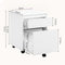 Woltu Rollende Ladenkast ASK11ws - Mobiele Kantoorcontainer met 2 Lades - Wit - 40 x 56 x 40 cm