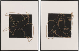 J-Line wanddecoratie vrijheid - glas/aluminium - mix - 3 stuks