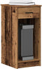 vidaXL - Computertorenstandaard - met - lade - 35x45x77 - cm - oud - houtkleurig