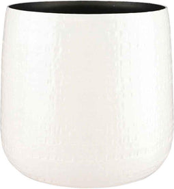 Mica Decorations Floyd Bloempot - H30 x Ø32 cm - Wit