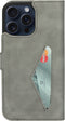 Mobiparts iPhone 15 Pro Max - Classic Wallet Case - Ruimte voor pasjes - Granite Grey