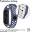 iMoshion Bandje Geschikt voor Xiaomi Mi Band 7 - iMoshion Siliconen sport band met inkliksysteem ronde drukknoop - Blauw