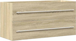 vidaXL - Wastafelkast - 100x38,5x48 - cm - spaanplaat - sonoma - eikenkleurig