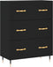 vidaXL - Dressoir - 69,5x34x90 - cm - bewerkt - hout - zwart