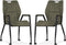 MX Sofa Stoel Olympic met wielen - Mosgroen - set van 2 stuks