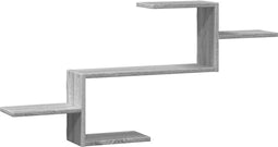 vidaXL - Wandschap - 104x15x49 - cm - bewerkt - hout - grijs - sonoma - eikenkleurig